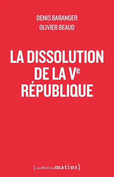 Couverture de La dissolution de la Ve République